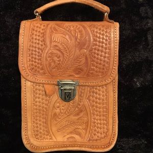 Sergios Collection hand-made tooled leather bag